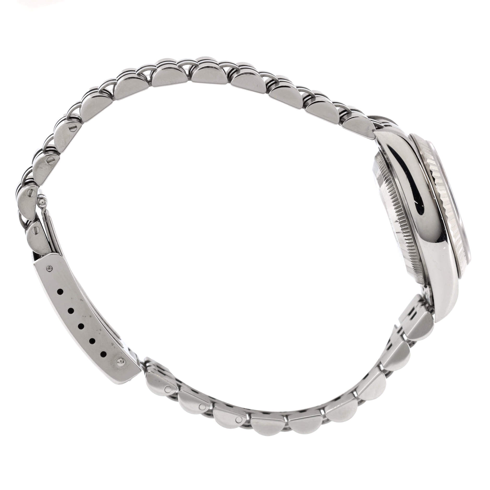 Oyster Perpetual Datejust Automatic Watch Stainless Steel and White Gold with Diamond Markers 26