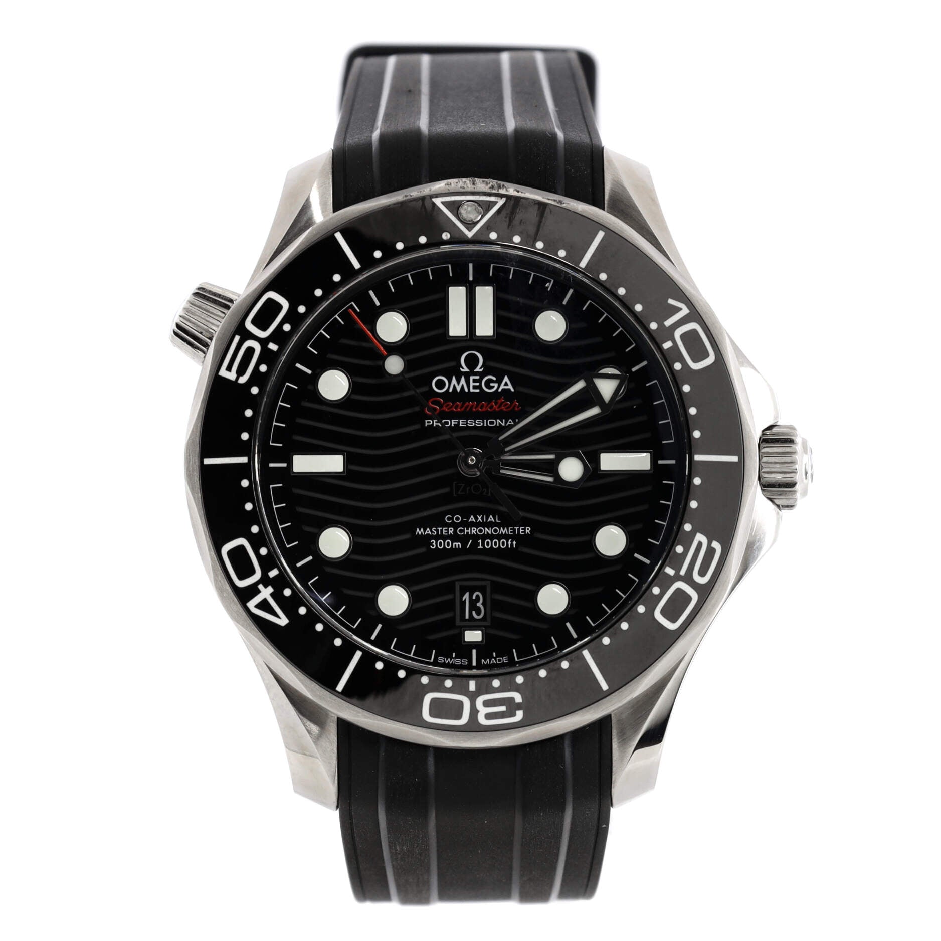 Seamaster Professional Diver 300M Co-Axial Master Chronometer Automatic Watch Stainless Steel and Rubber with Ceramic 42