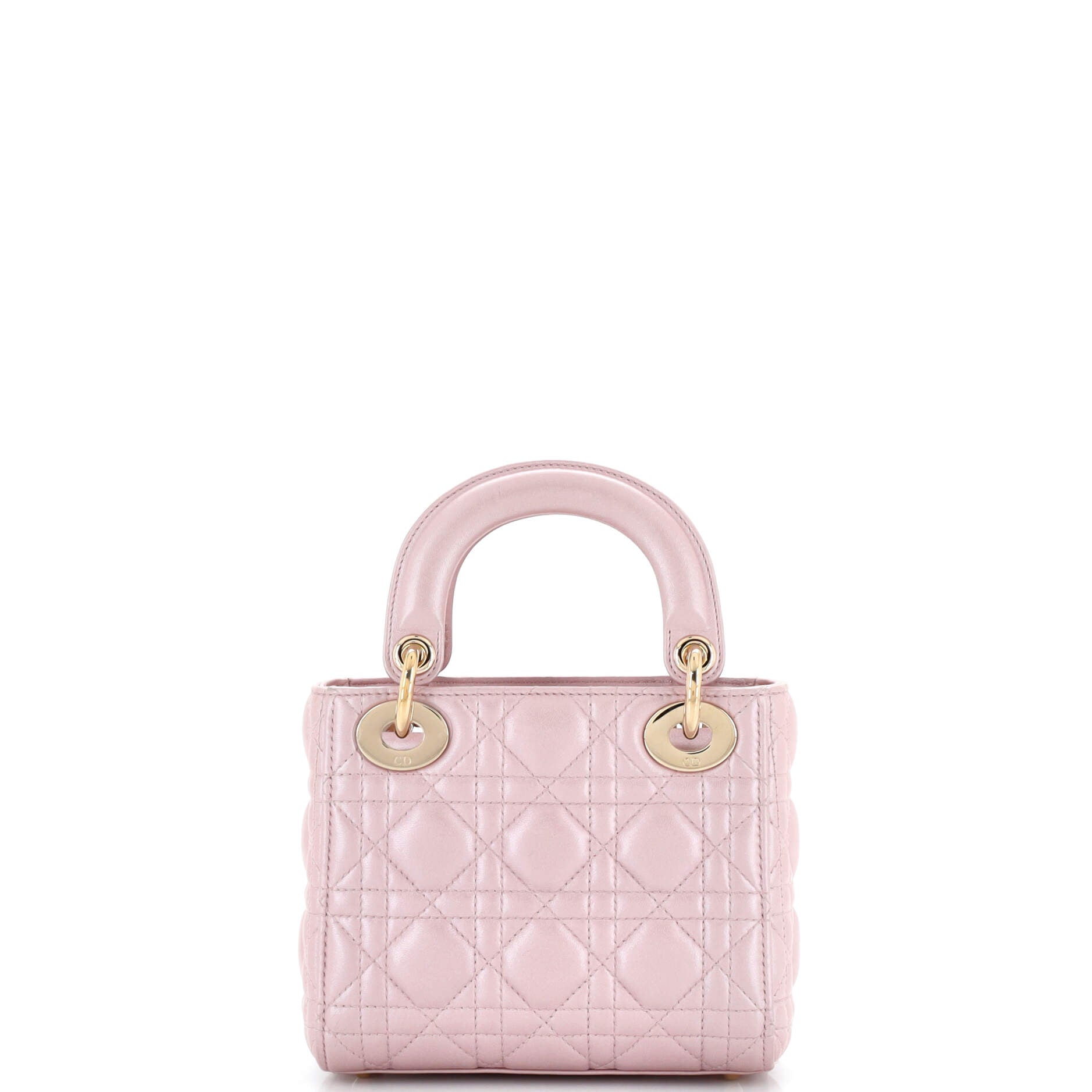 Lady Dior Chain Bag Cannage Quilt Iridescent Leather Mini