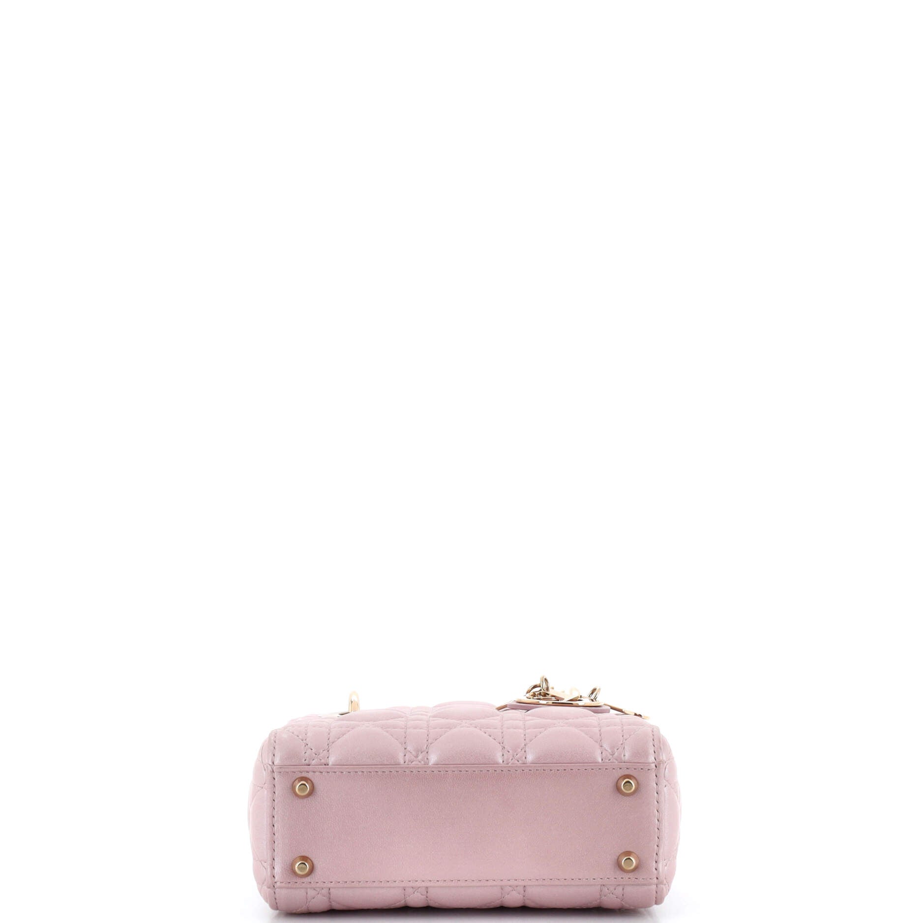 Lady Dior Chain Bag Cannage Quilt Iridescent Leather Mini