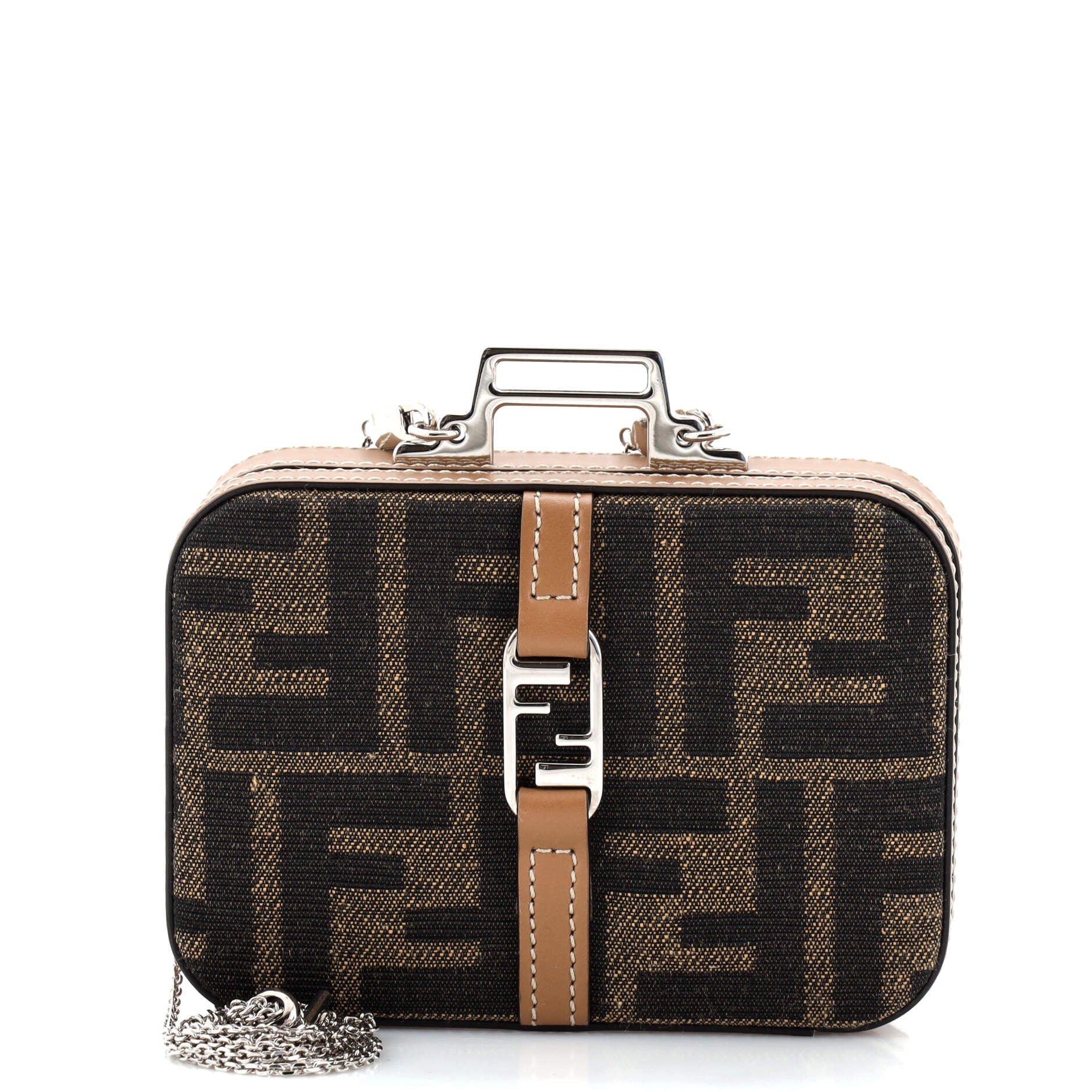 Box Clutch with Chain Zucca Canvas Mini