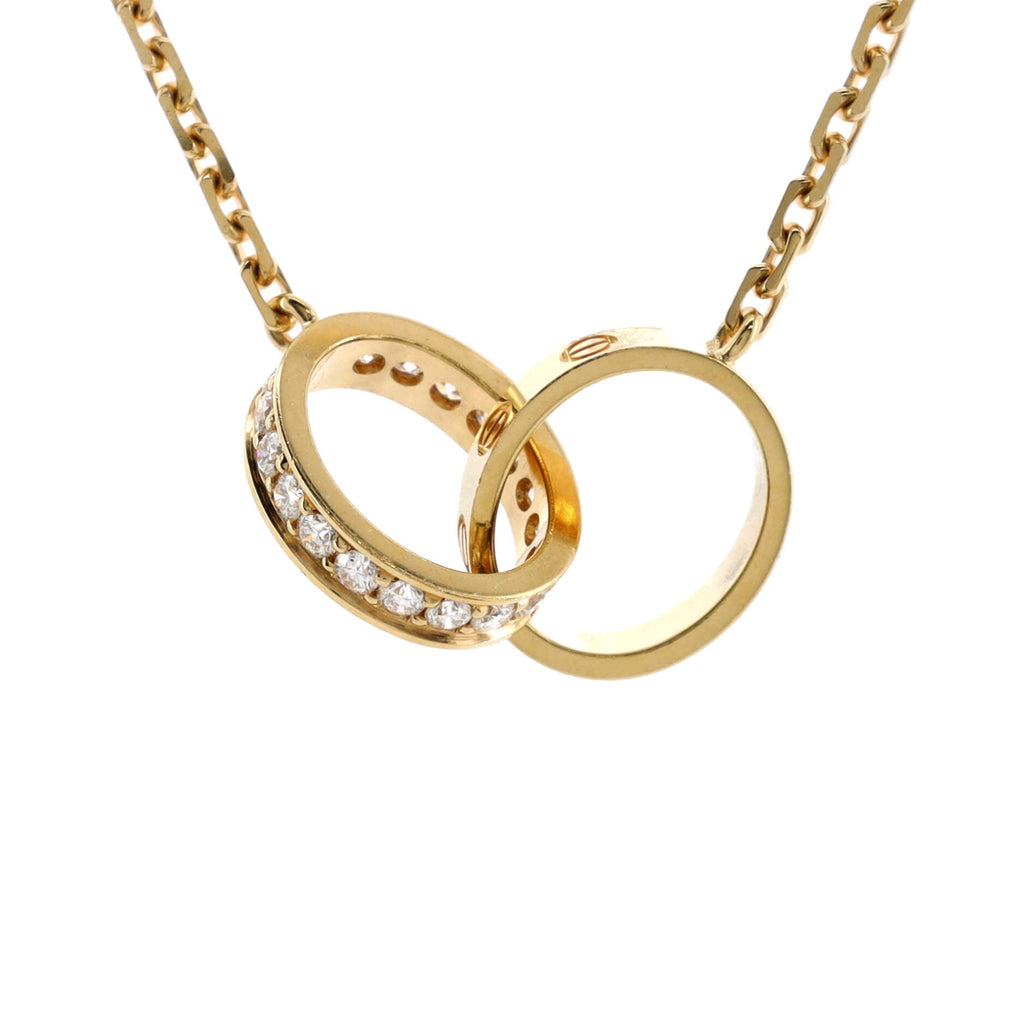 Love Interlocking Necklace 18K Yellow Gold and Diamonds