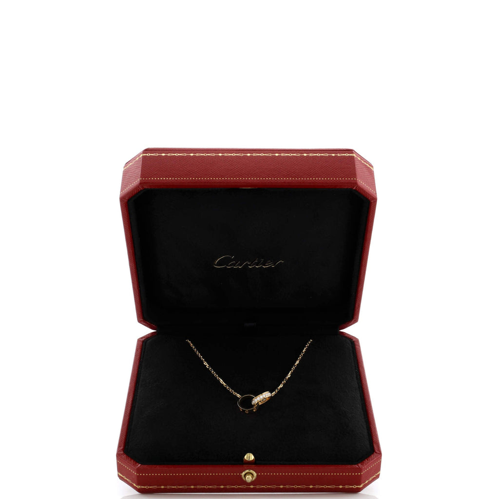 Love Interlocking Necklace 18K Yellow Gold and Diamonds