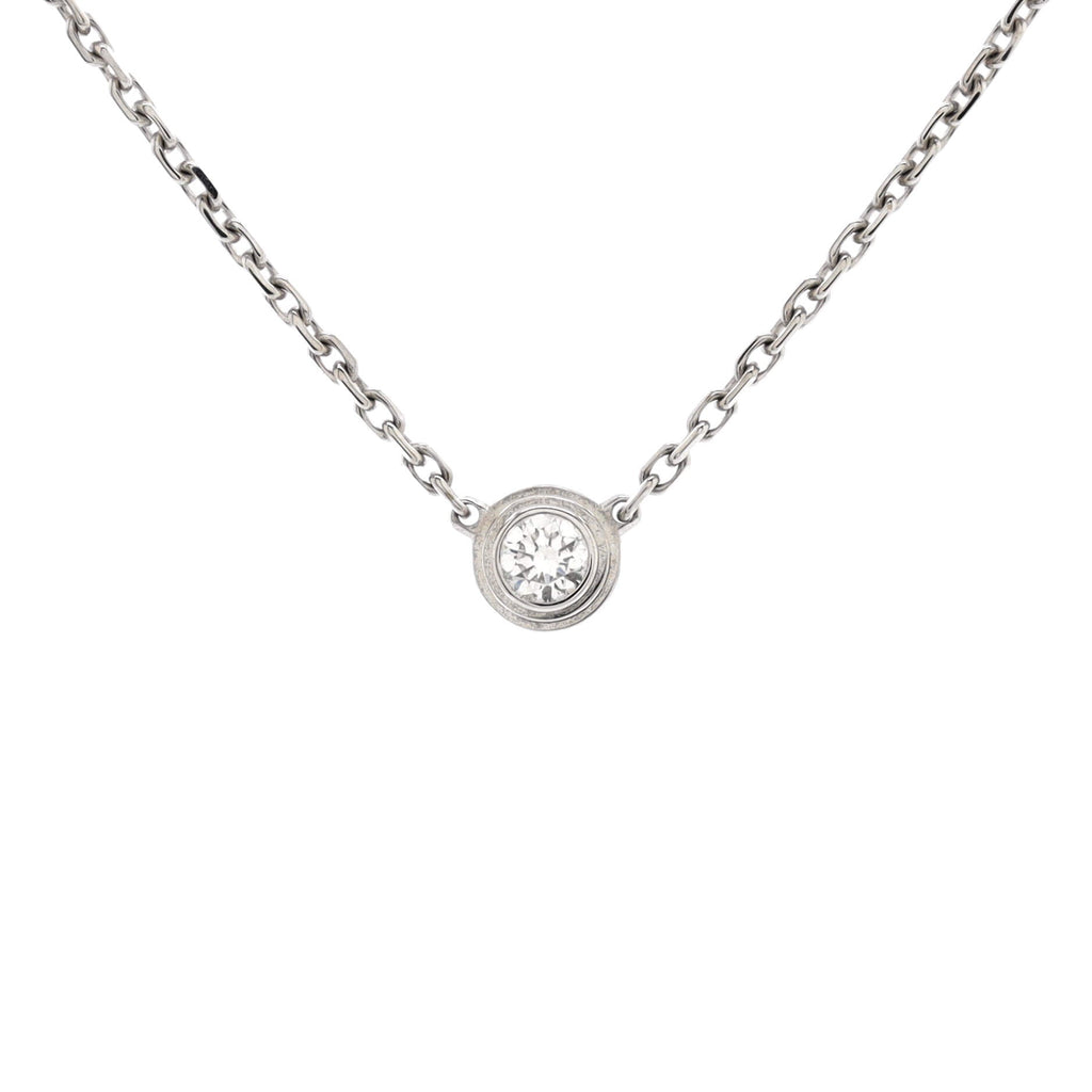 D'Amour Pendant Necklace 18K White Gold and Diamond XS