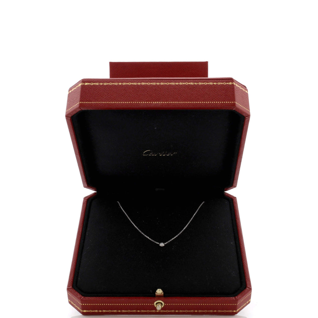 D'Amour Pendant Necklace 18K White Gold and Diamond XS