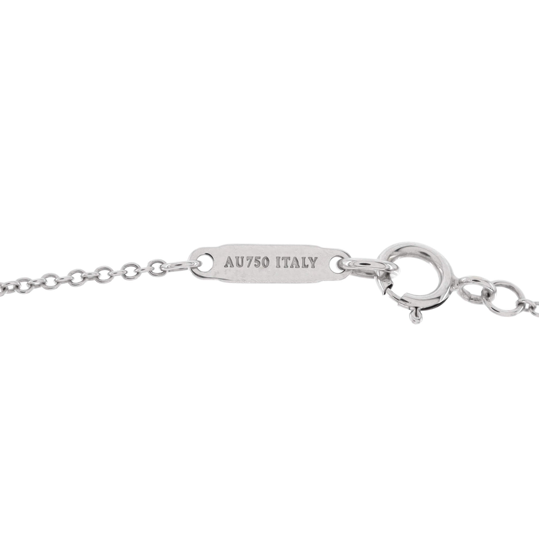 Bow Pendant Necklace 18K White Gold and Diamonds Mini