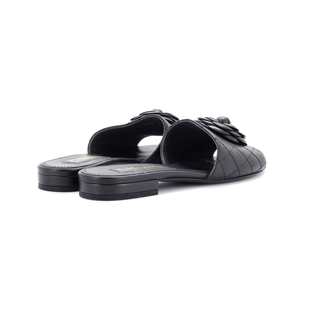 Women's Camellia Mule Sandals Quilted Leather