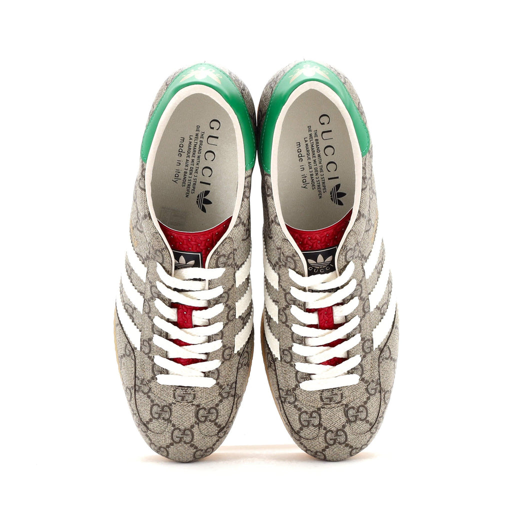 x Adidas Women's Gazelle Wedge Sneakers GG Coated Canvas with Rubber