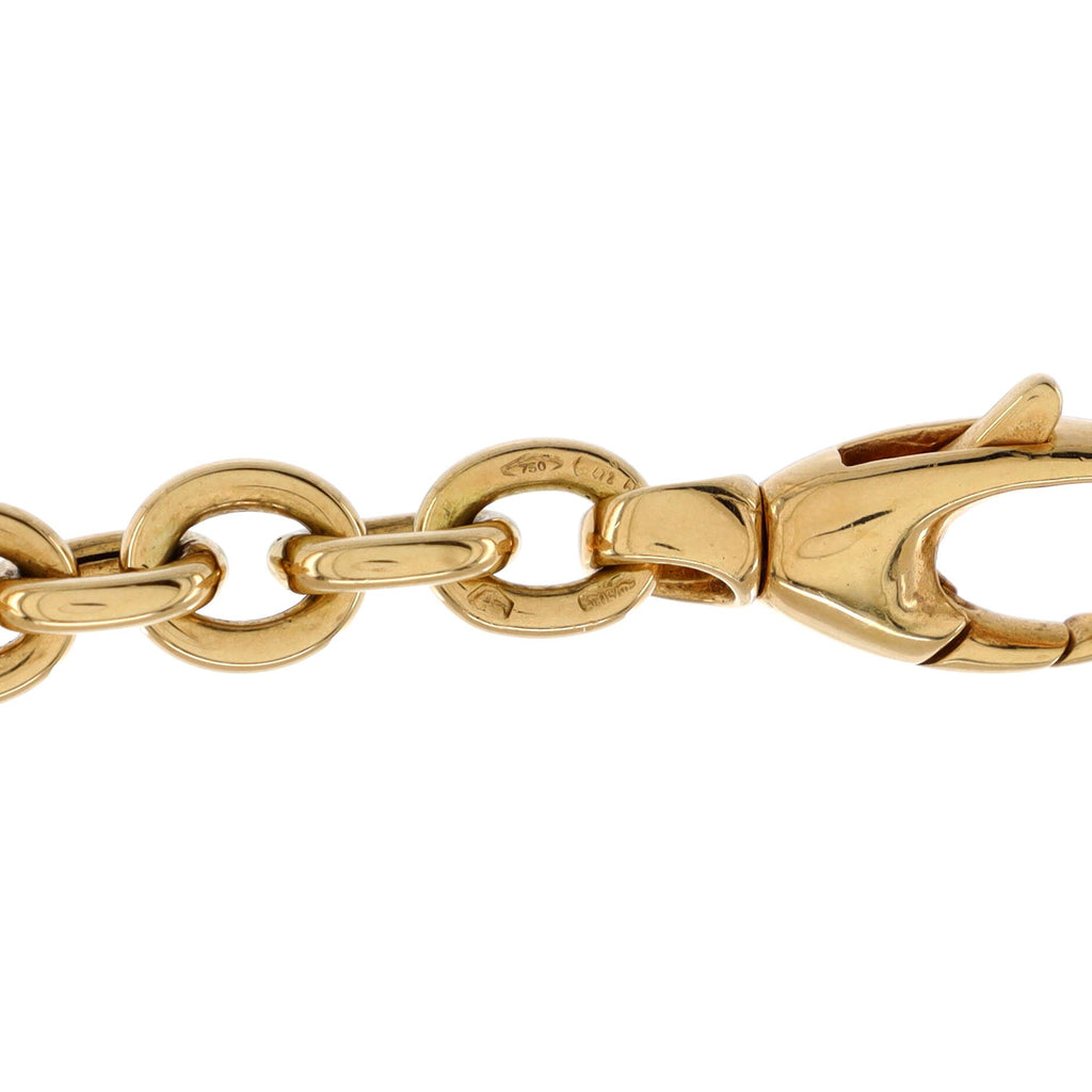 Horsebit Plate Pendant Necklace 18K Yellow Gold