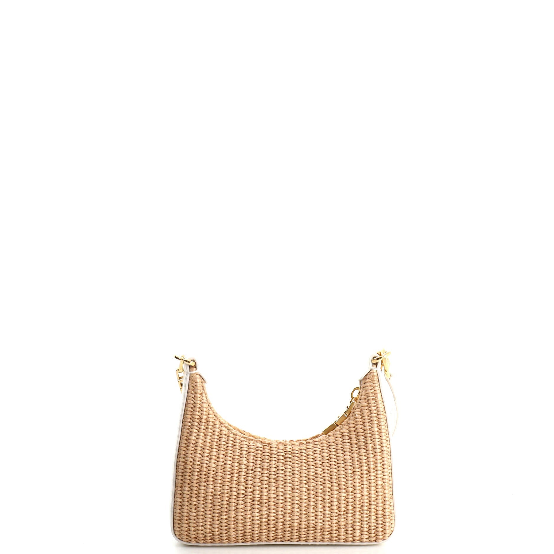 Moon Cut Out Bag Raffia Mini