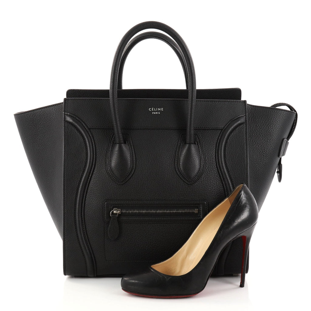 Luggage Handbag Grainy Leather Mini