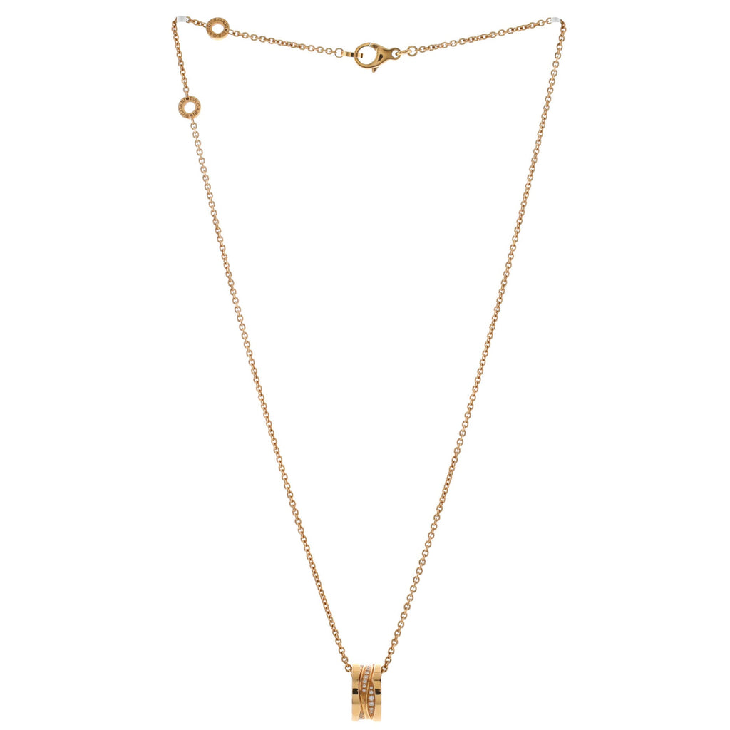 B.Zero1 Design Legend Zaha Hadid Pendant Necklace 18K Rose Gold with Diamonds