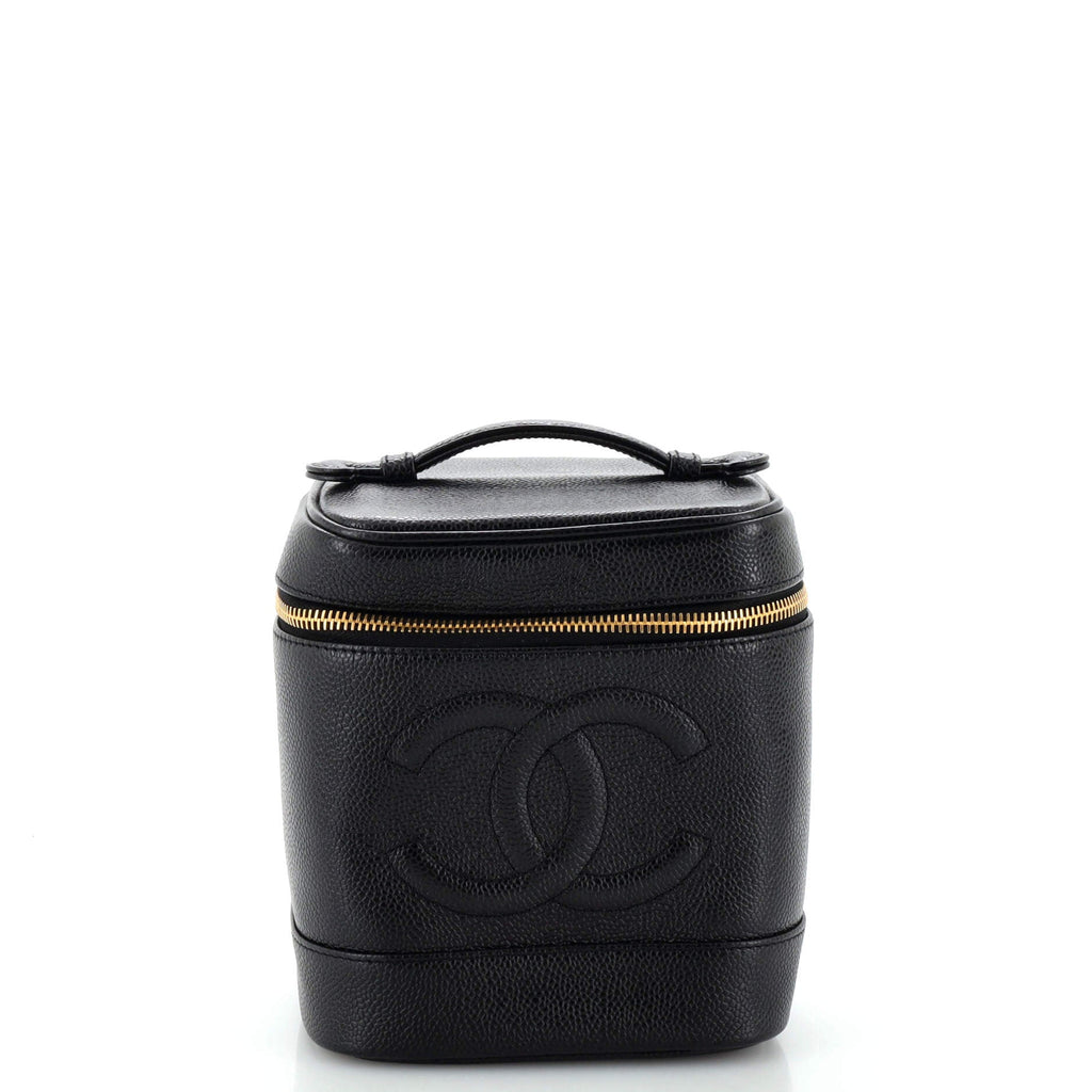 Vintage Timeless Cosmetic Case Caviar Tall