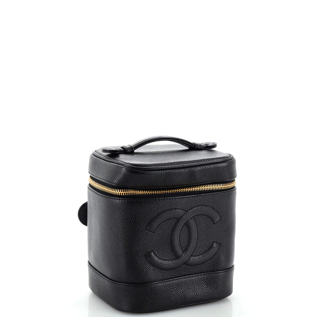 Vintage Timeless Cosmetic Case Caviar Tall