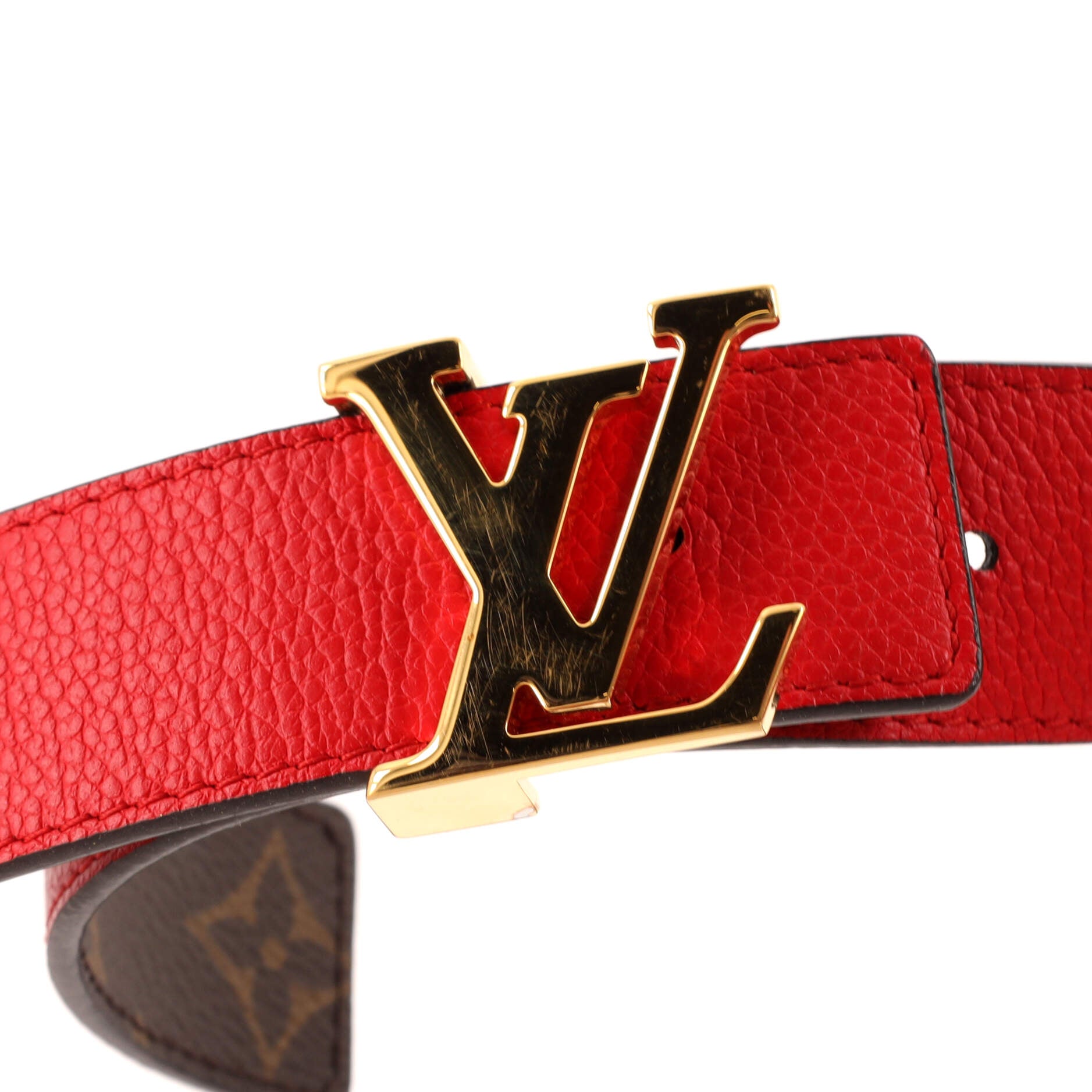 LV Initiales Reversible Belt Monogram Canvas and Leather Medium 95