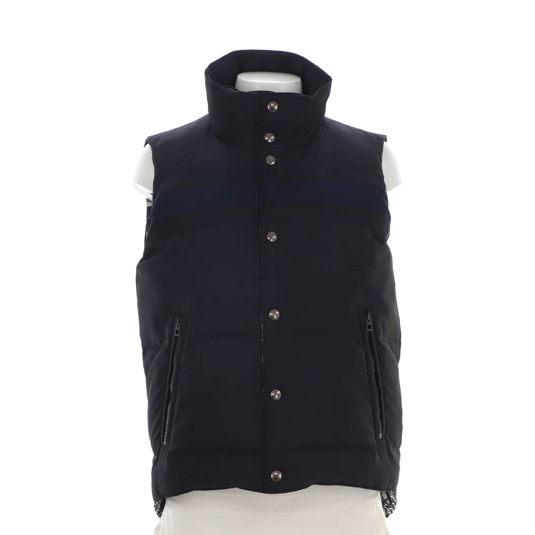 Women's Reversible Puffer Vest Quilted Oblique Polyester with Down