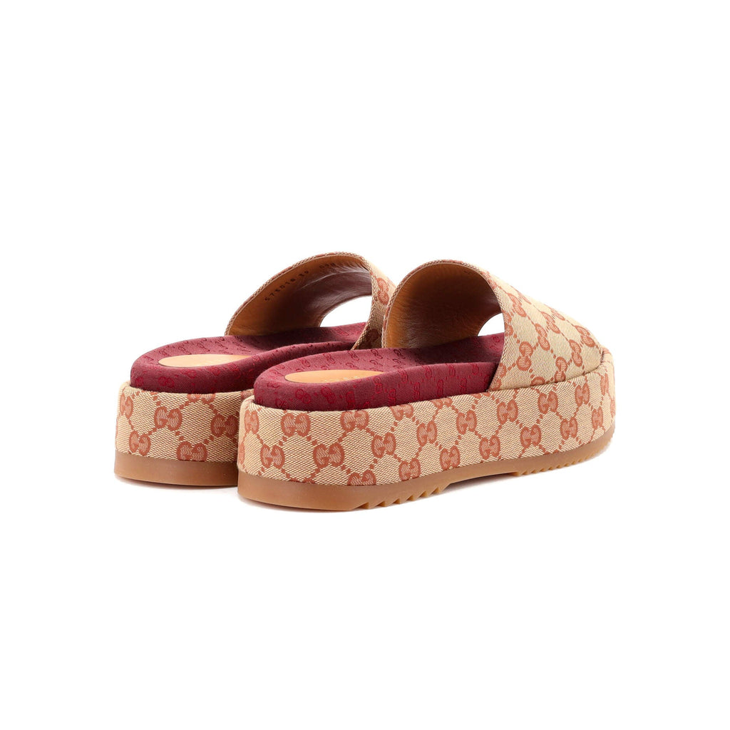 Women's Angelina Platform Slide Sandals GG Canvas
