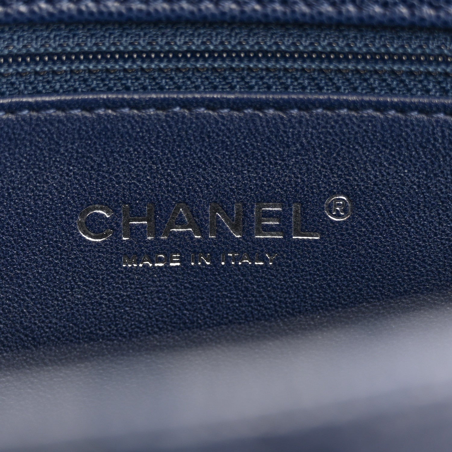 Caviar Lizard Quilted Large Coco Handle Flap Blue