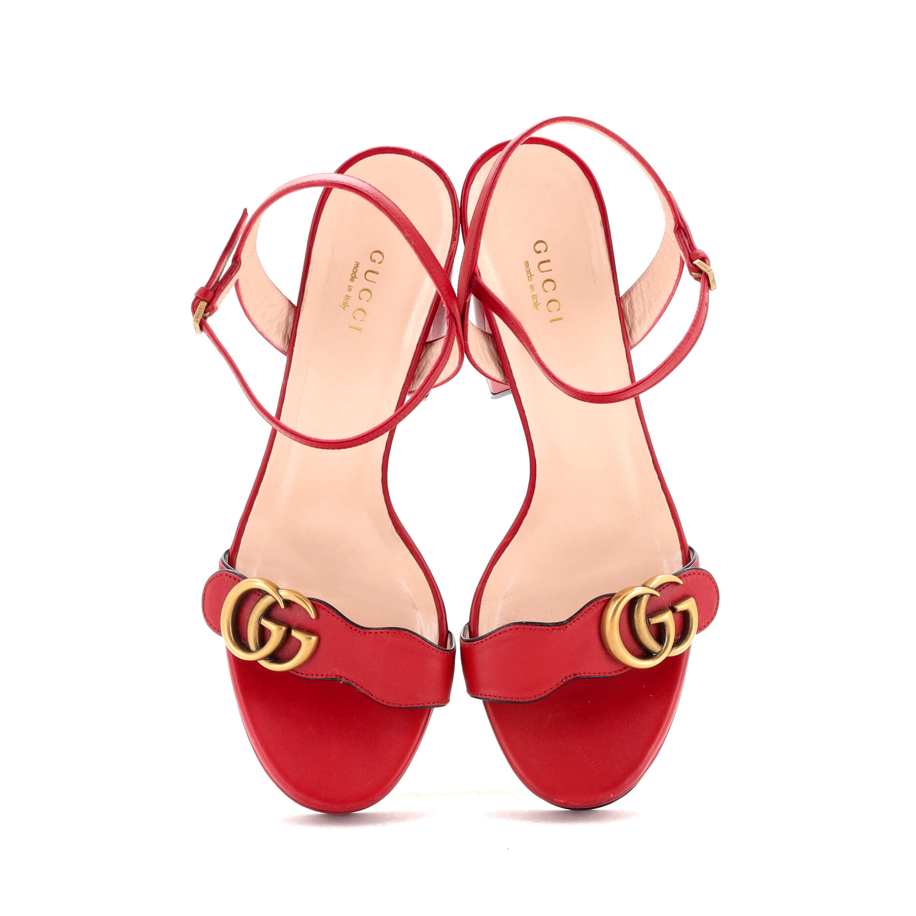 Women's GG Marmont Block Heel Sandals Leather