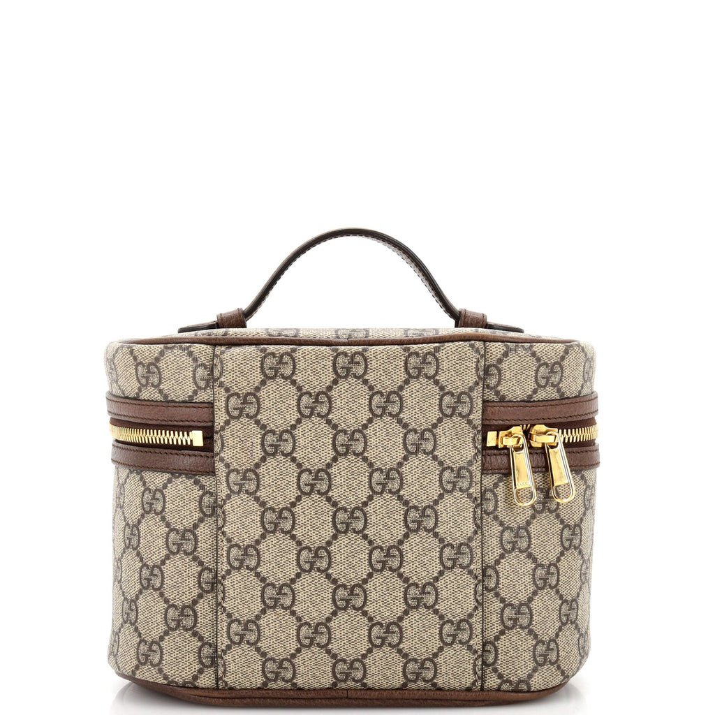 Ophidia Top Handle Cosmetic Case GG Coated Canvas Small