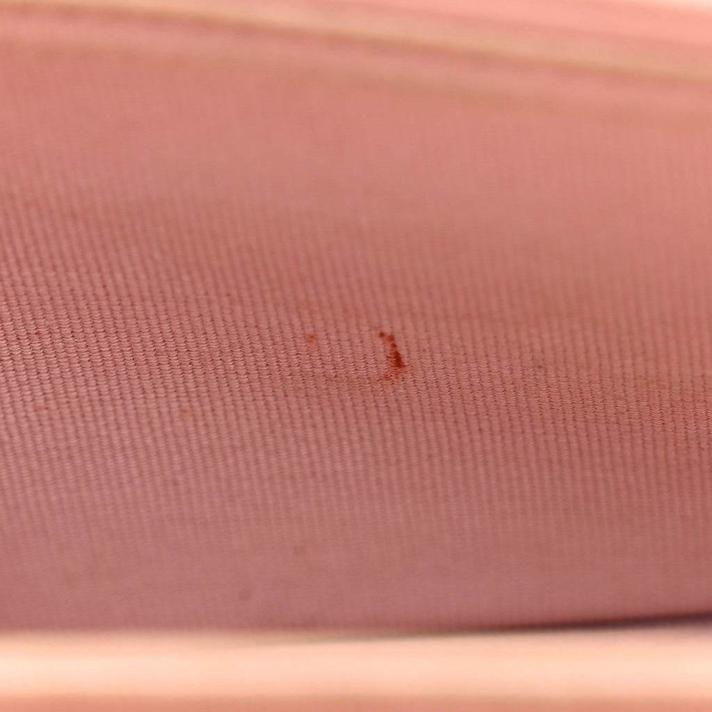 Lambskin Quilted CC Pearl Enamel Clutch on Chain WOC Light Pink