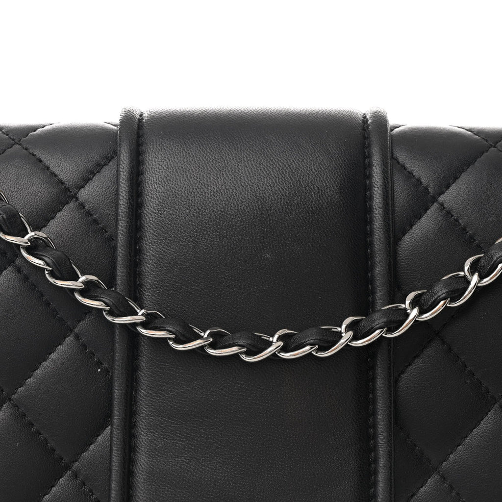 Lambskin Quilted Elementary Chic Flap Black