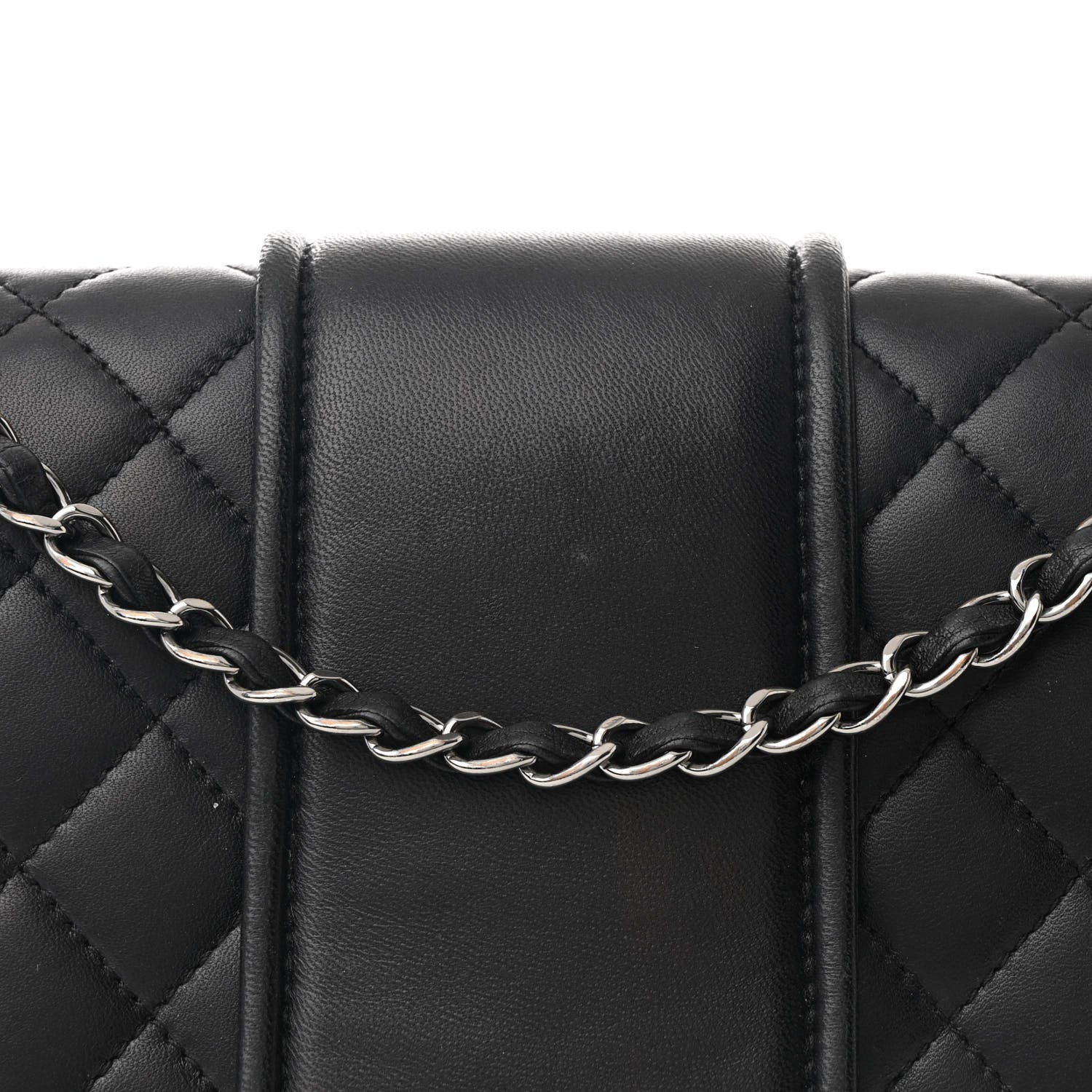 Lambskin Quilted Elementary Chic Flap Black