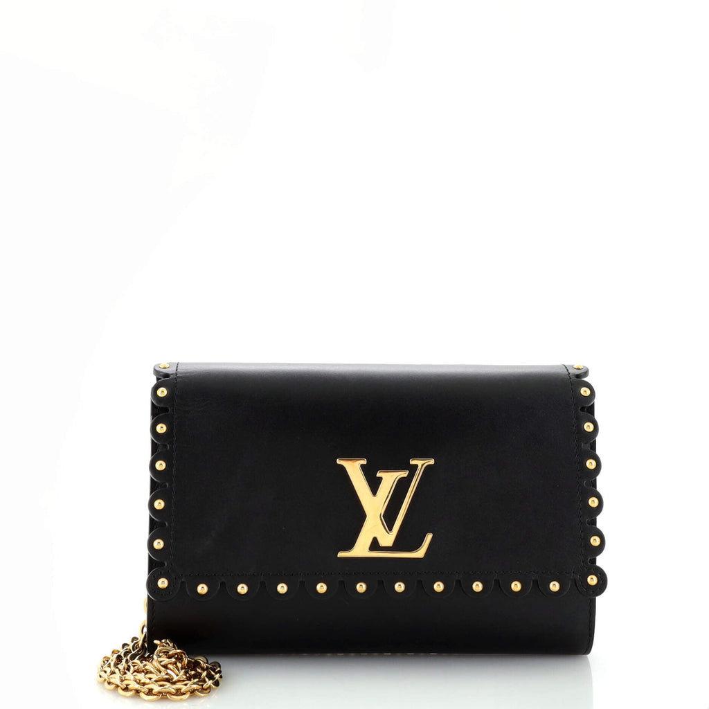 Chain Louise Clutch Studded Leather MM