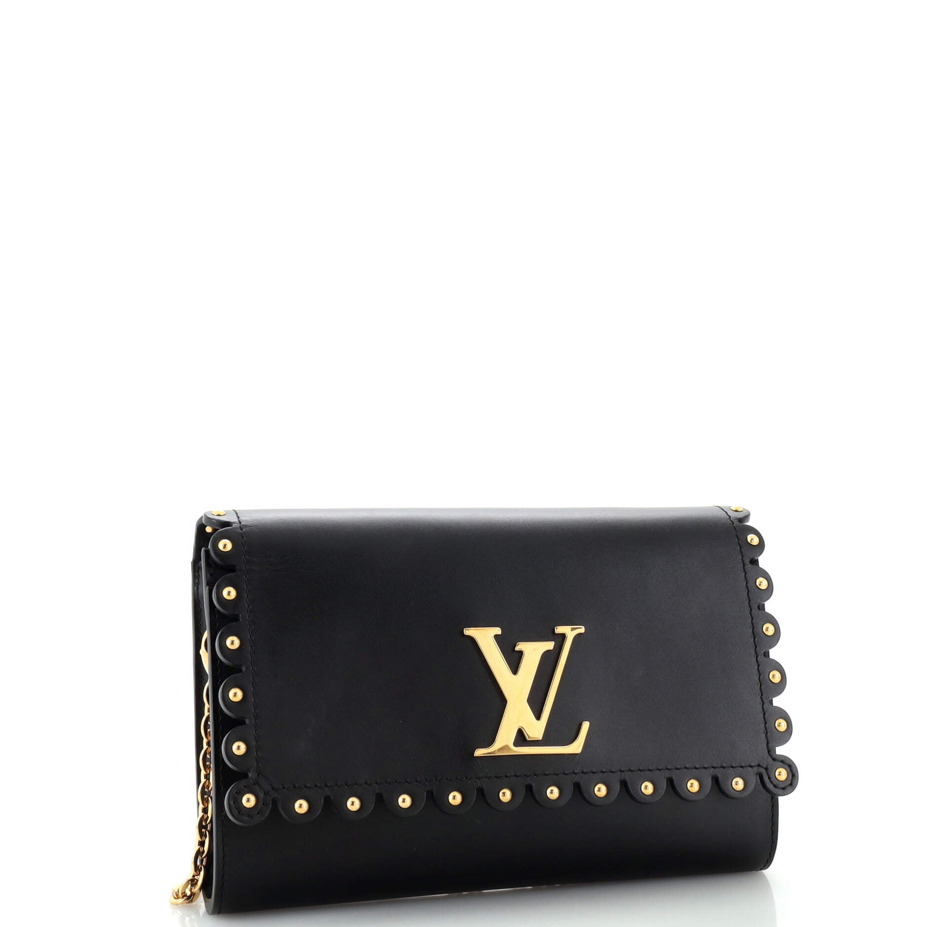 Chain Louise Clutch Studded Leather MM