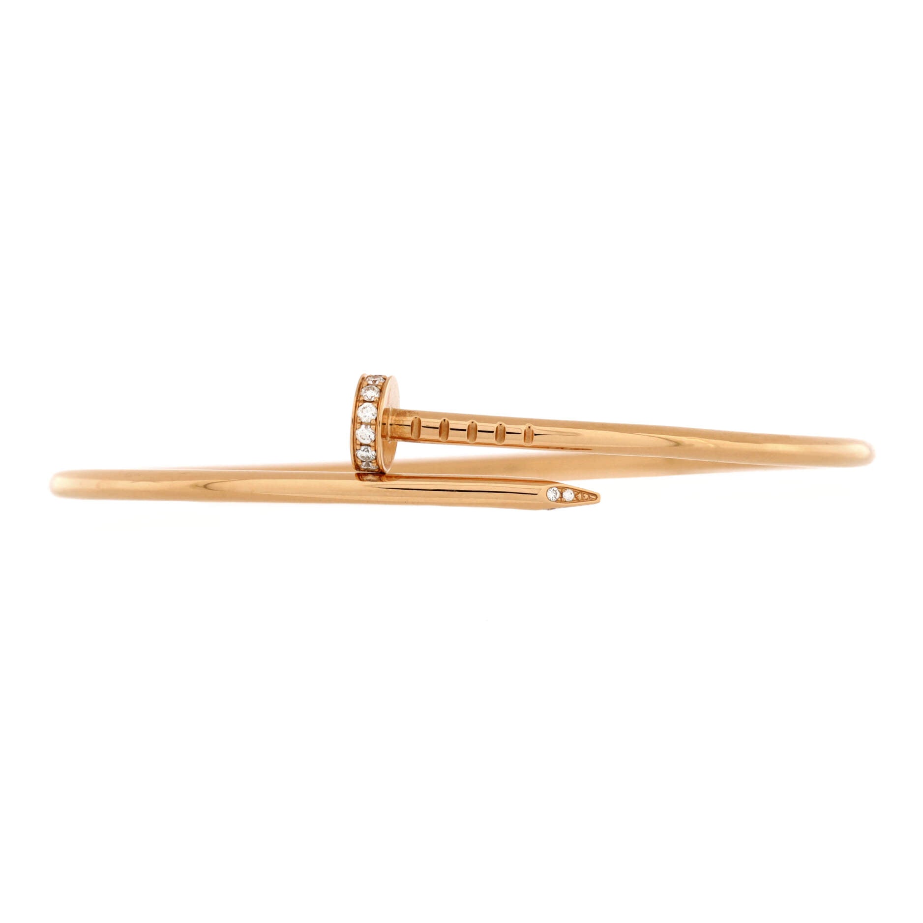 Juste un Clou Bracelet 18K Rose Gold with Diamonds Small