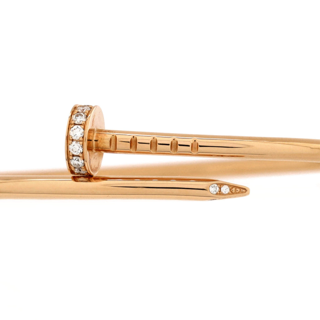 Juste un Clou Bracelet 18K Rose Gold with Diamonds Small