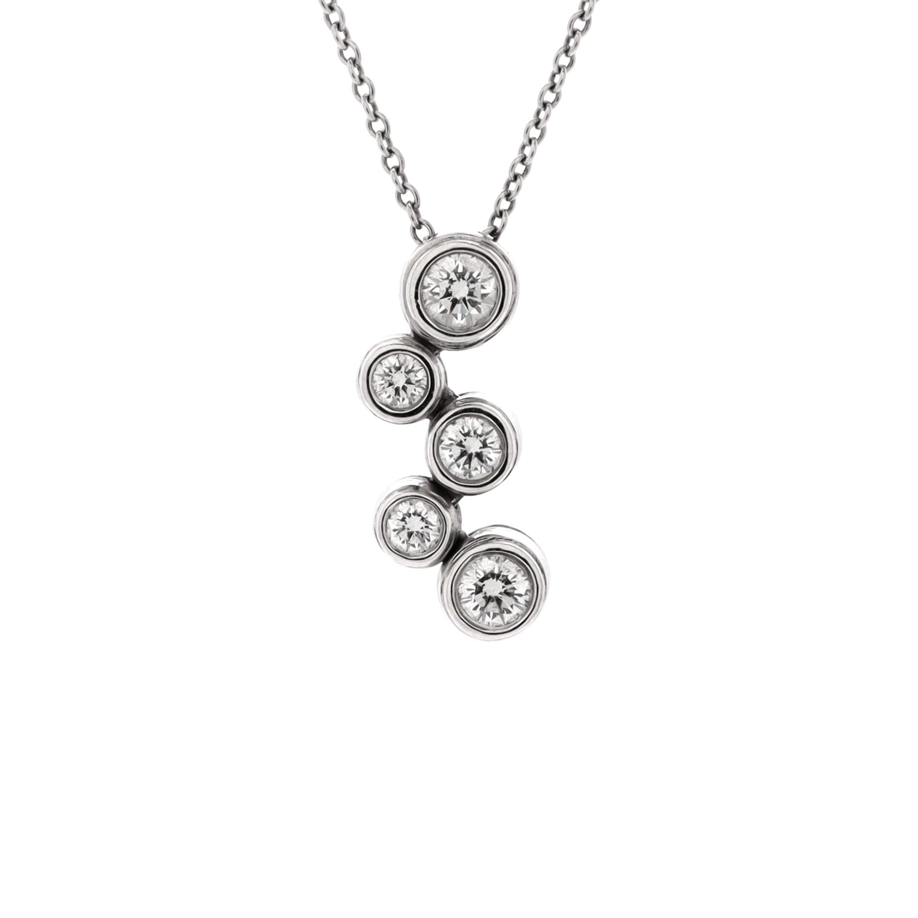 Bubbles Pendant Necklace Platinum and Diamonds