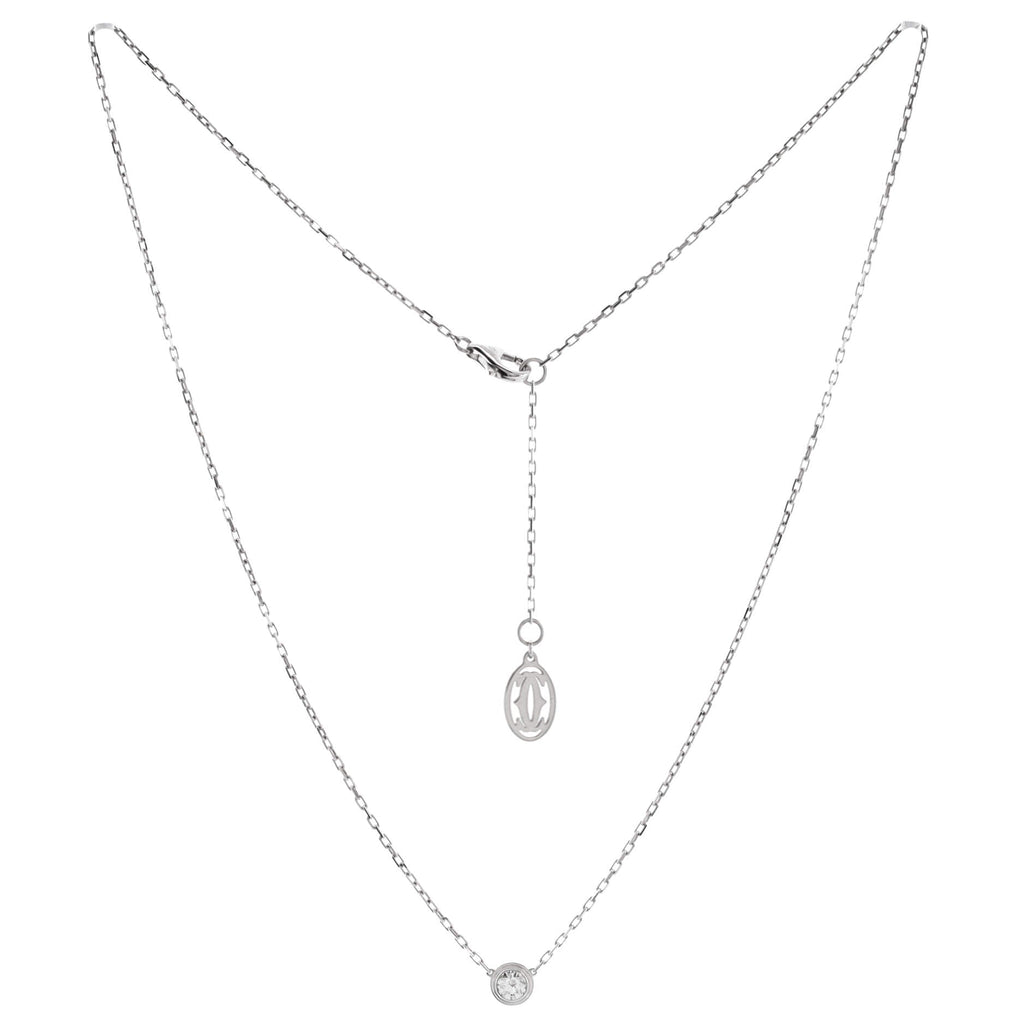 Cartier D'Amour Pendant Necklace 18K White Gold with Diamond Large