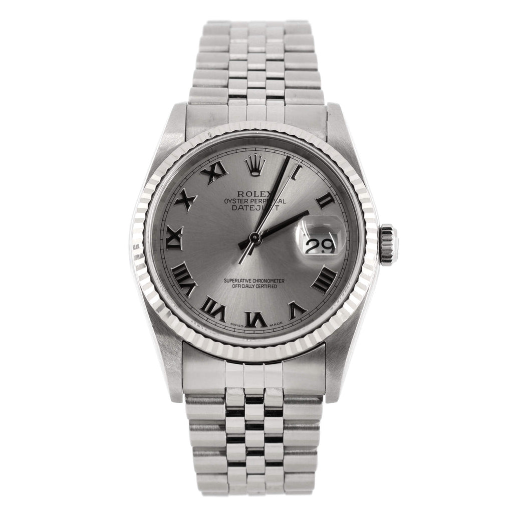Oyster Perpetual Datejust Automatic Watch Stainless Steel and White Gold 36