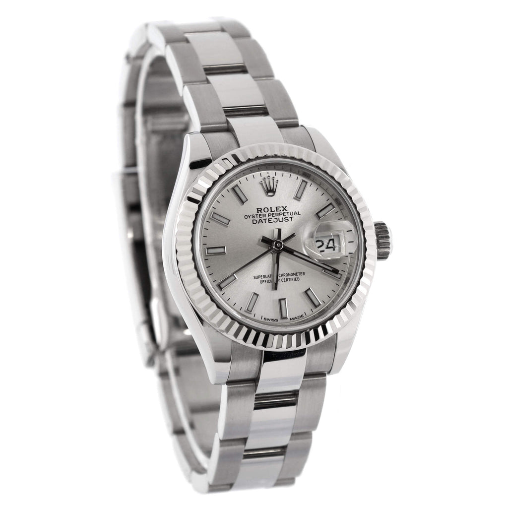 Oyster Perpetual Datejust Automatic Watch Stainless Steel and White Gold 28