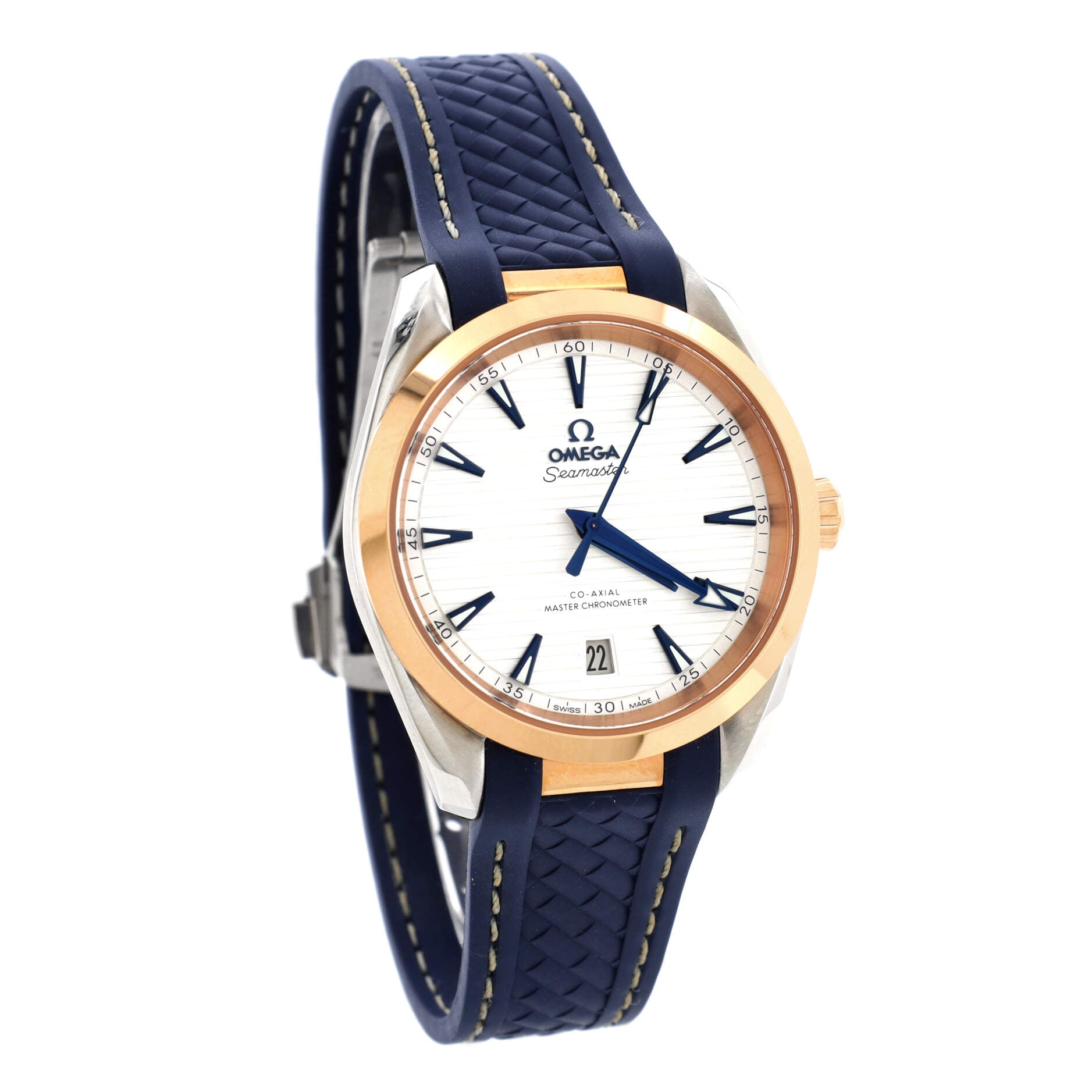Seamaster Aqua Terra 150M Co-Axial Master Chronometer Automatic Watch Stainless Steel and Rose Gold with Rubber 38