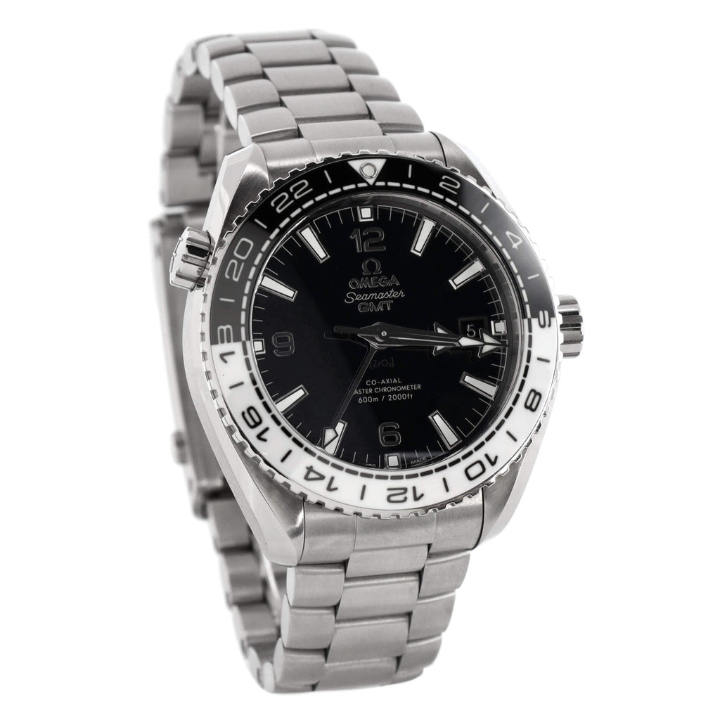 Seamaster Planet Ocean 600M Co-Axial Chronometer GMT Oreo Automatic Watch Stainless Steel 43