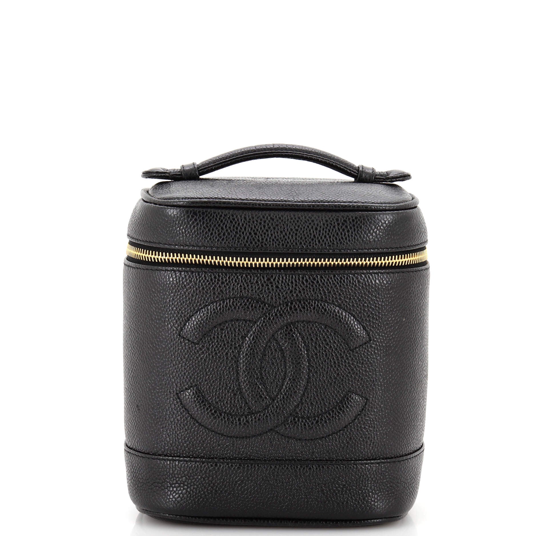 Vintage Timeless Cosmetic Case Caviar Tall