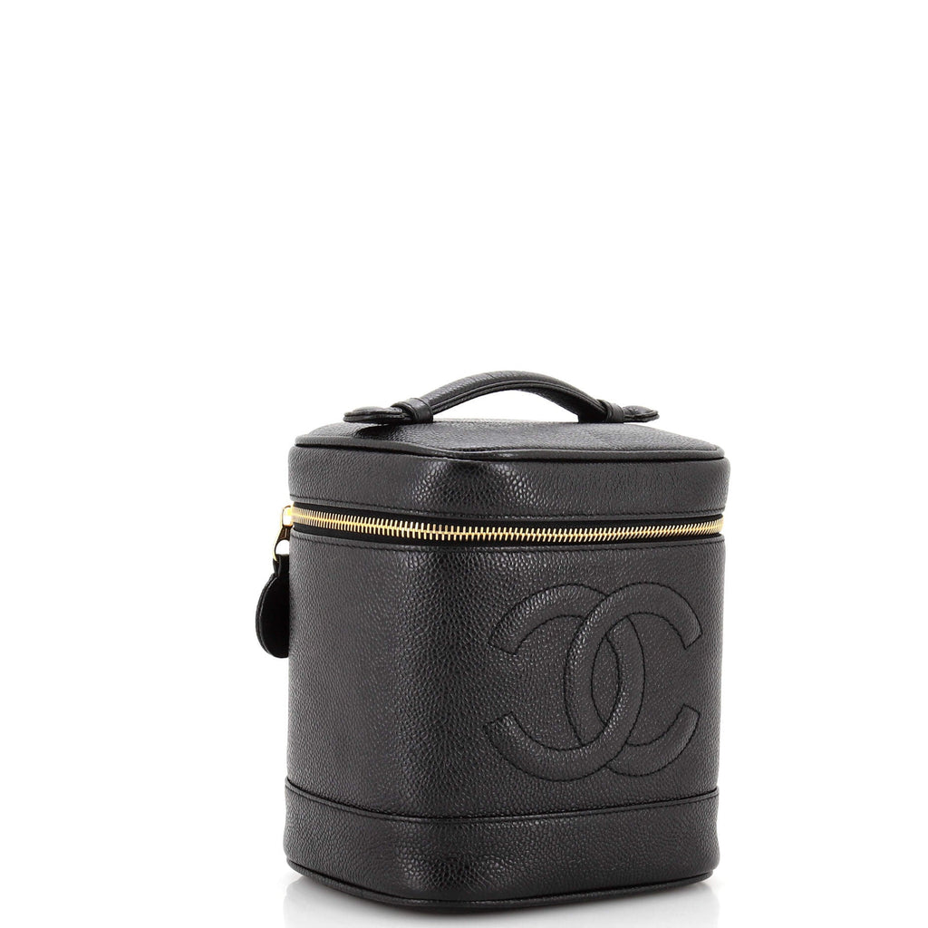 Vintage Timeless Cosmetic Case Caviar Tall