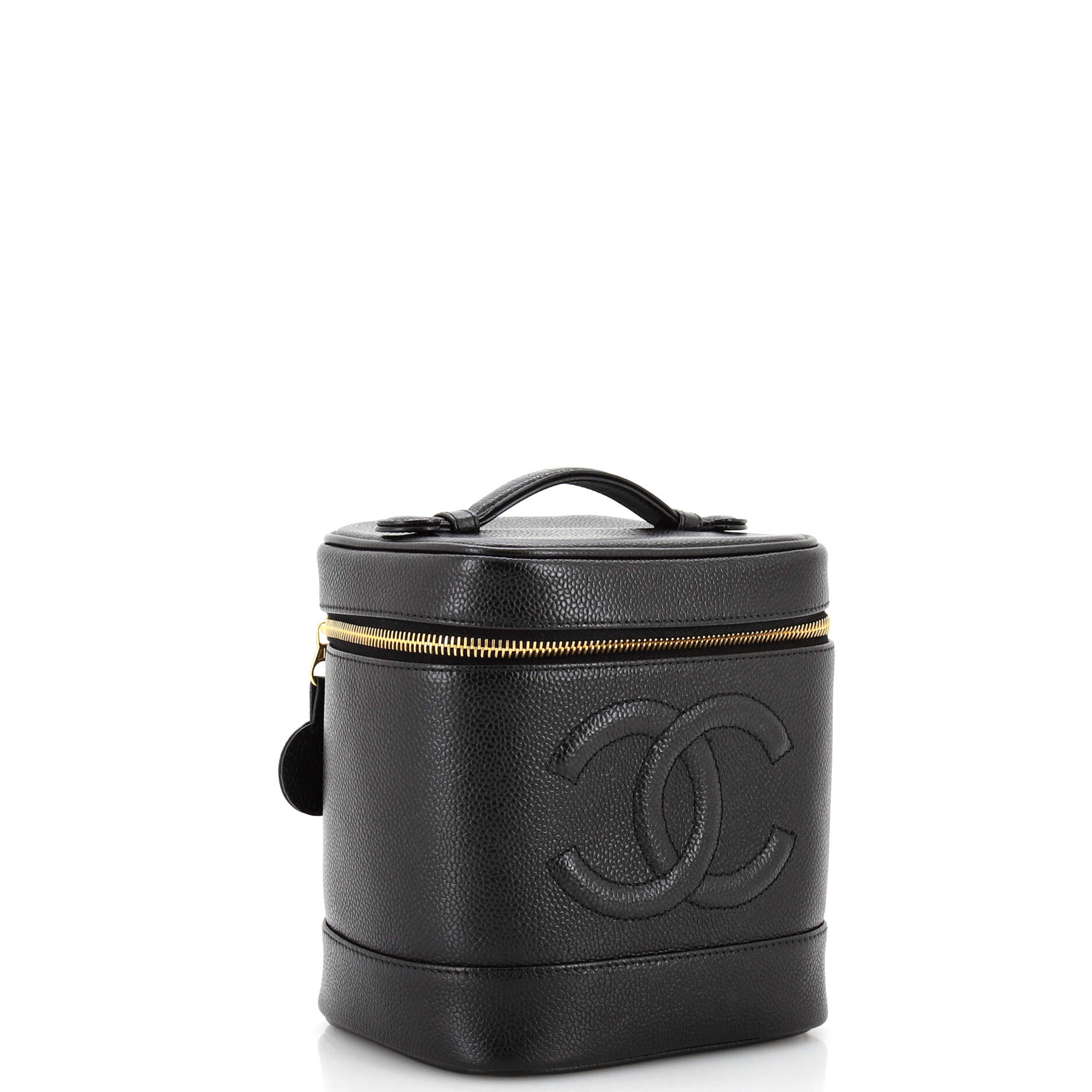 Vintage Timeless Cosmetic Case Caviar Tall