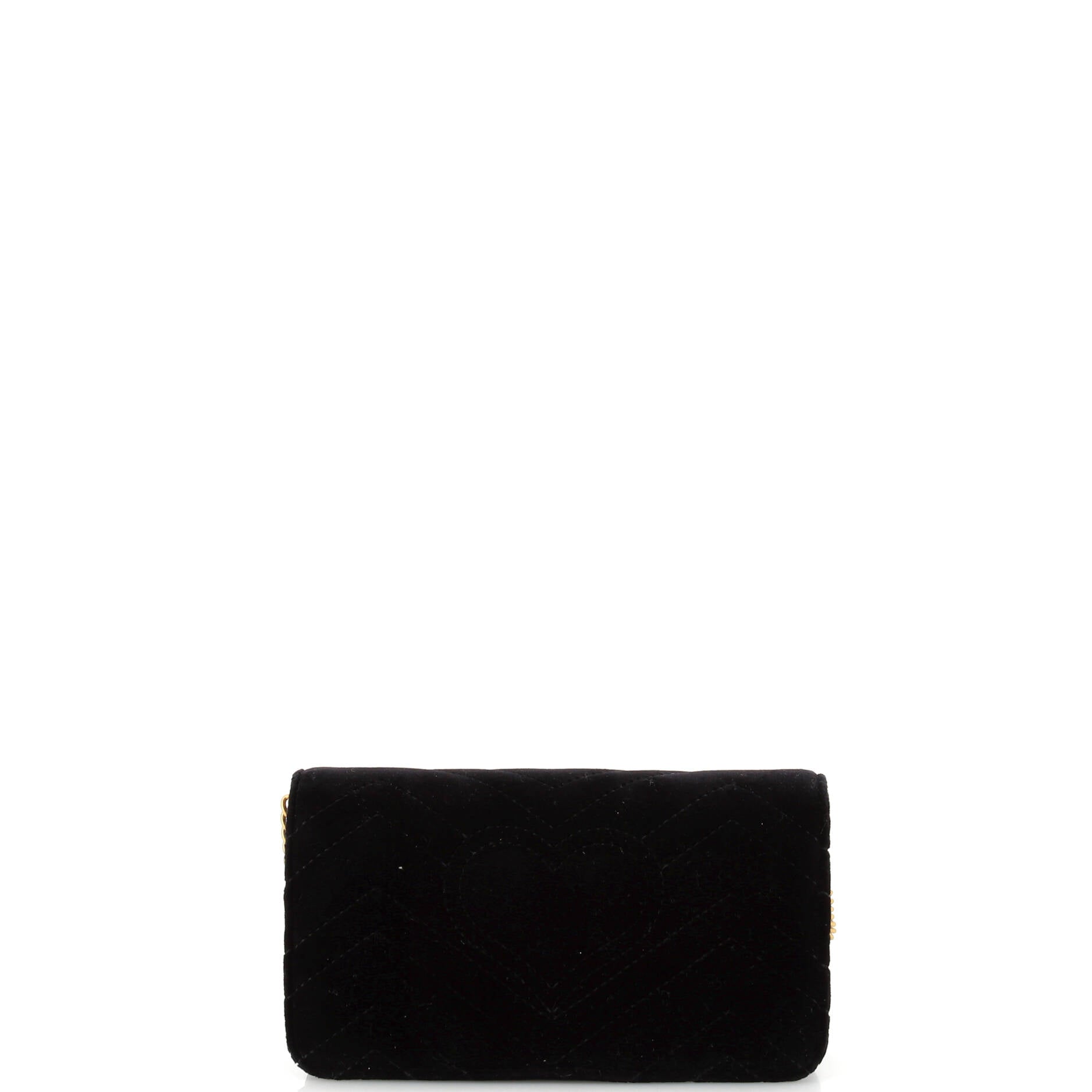 GG Marmont Chain Flap Bag Matelasse Velvet Mini