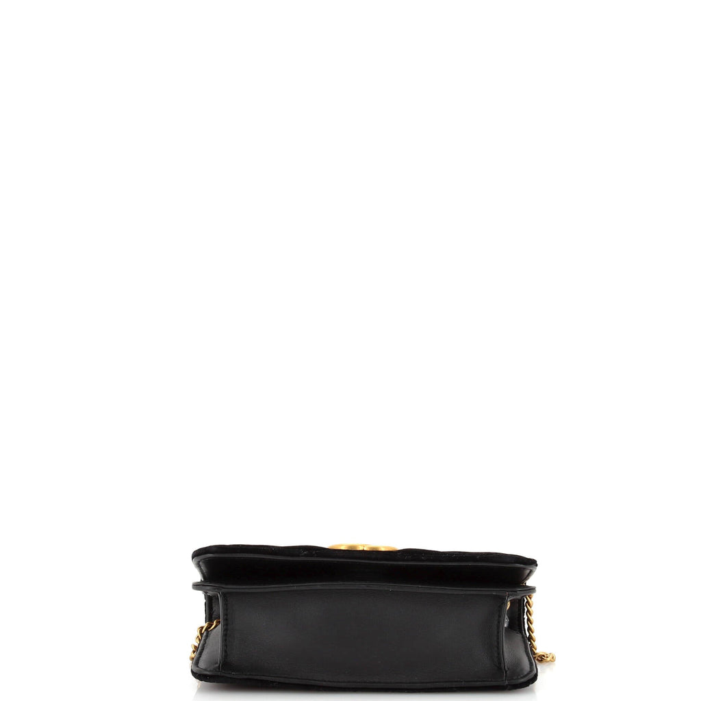 GG Marmont Chain Flap Bag Matelasse Velvet Mini