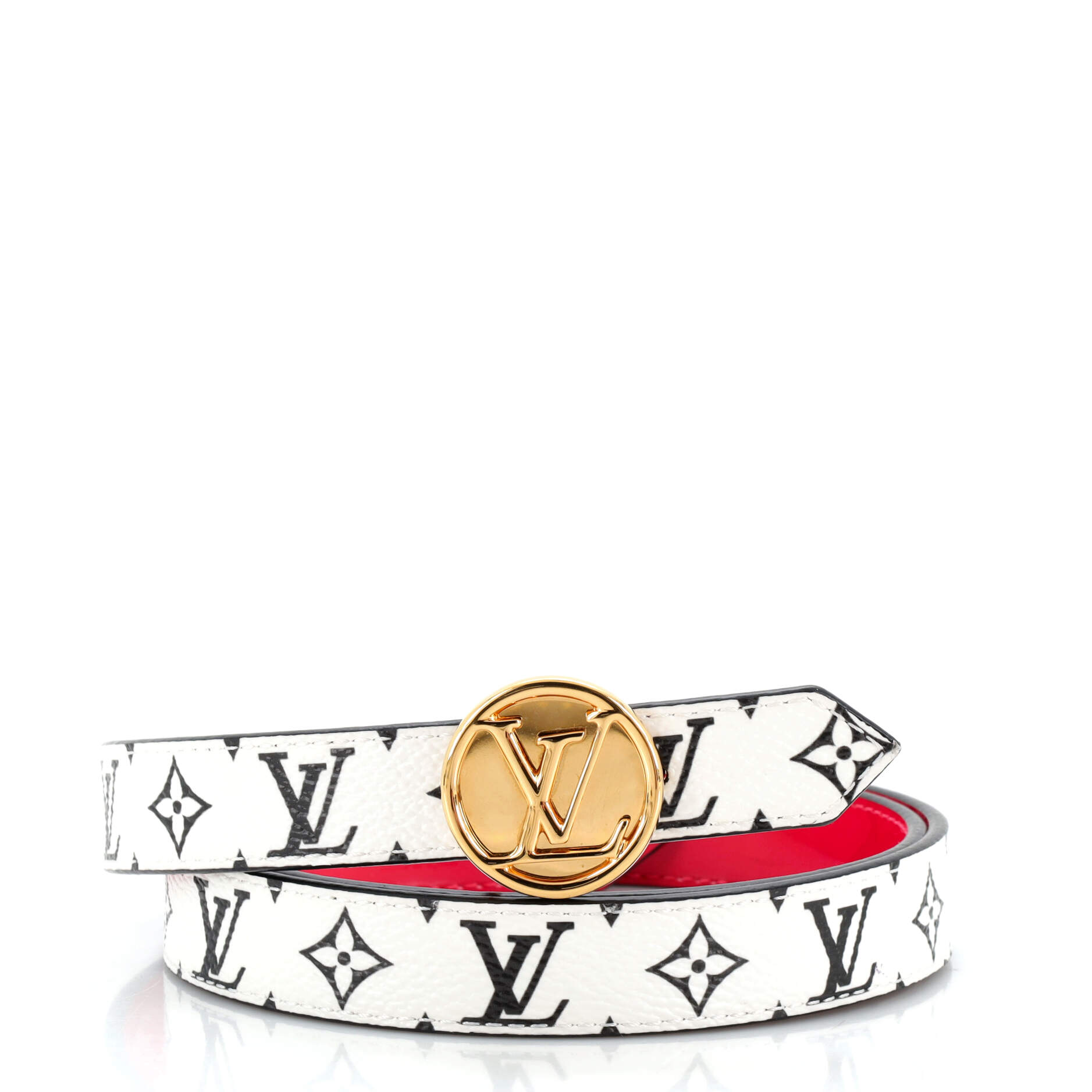 LV Circle Reversible Belt Monogram Canvas and Leather Thin