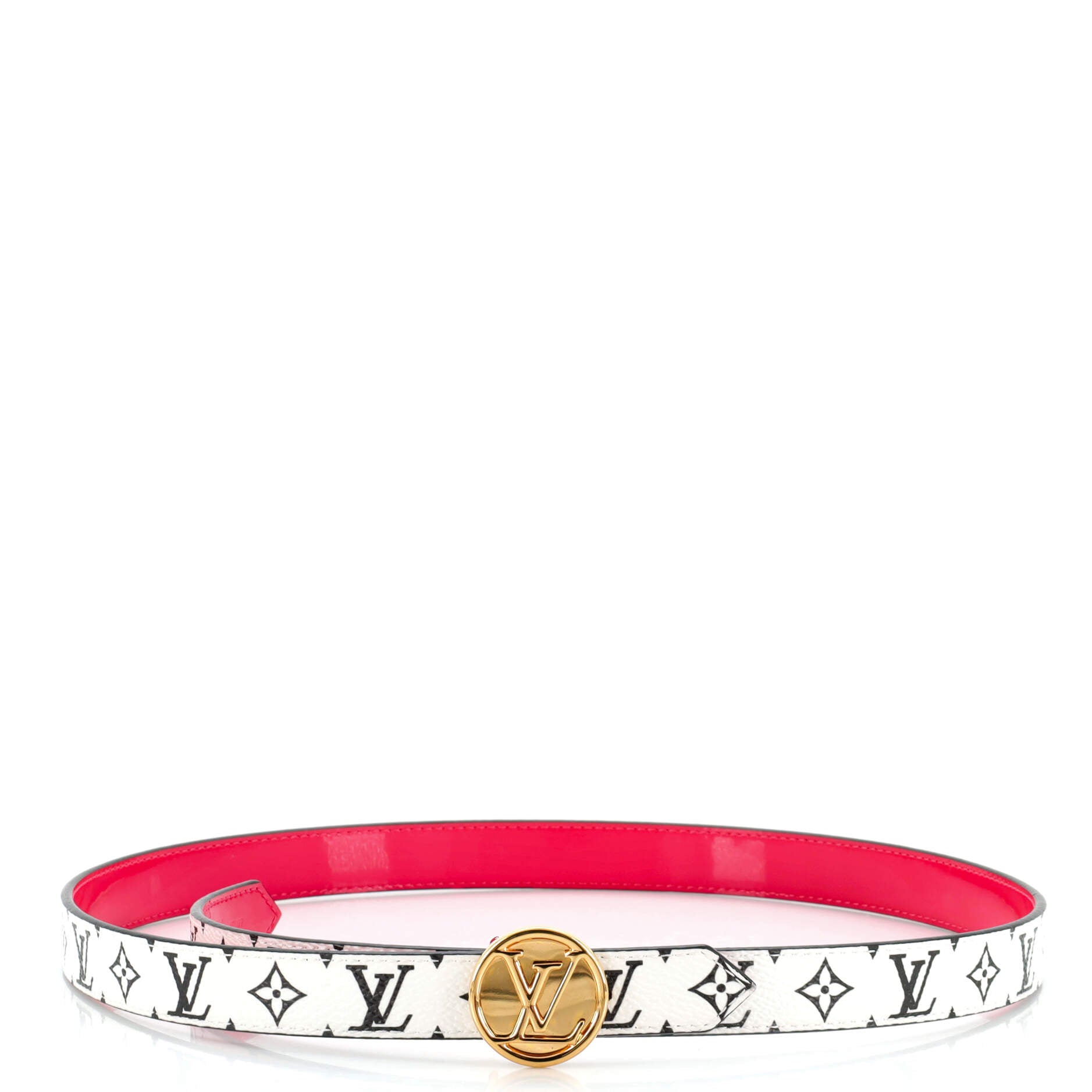 LV Circle Reversible Belt Monogram Canvas and Leather Thin
