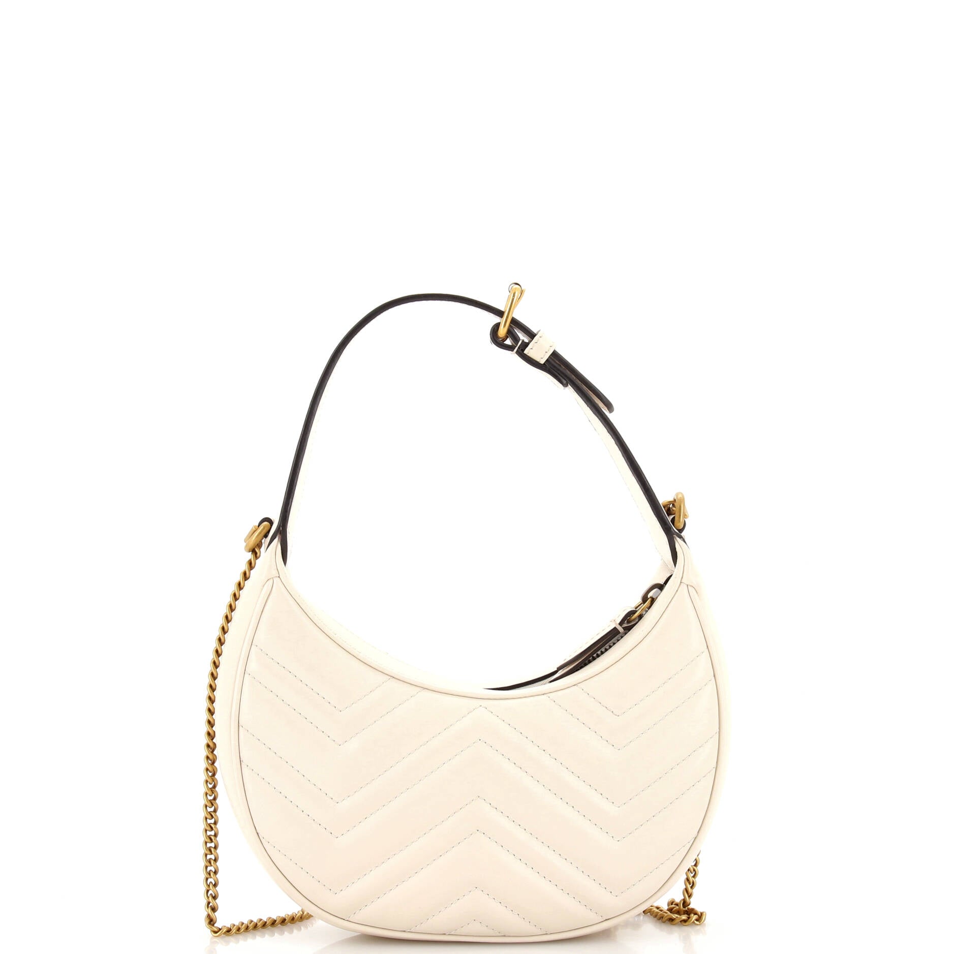 GG Marmont Half Moon Hobo Leather Mini
