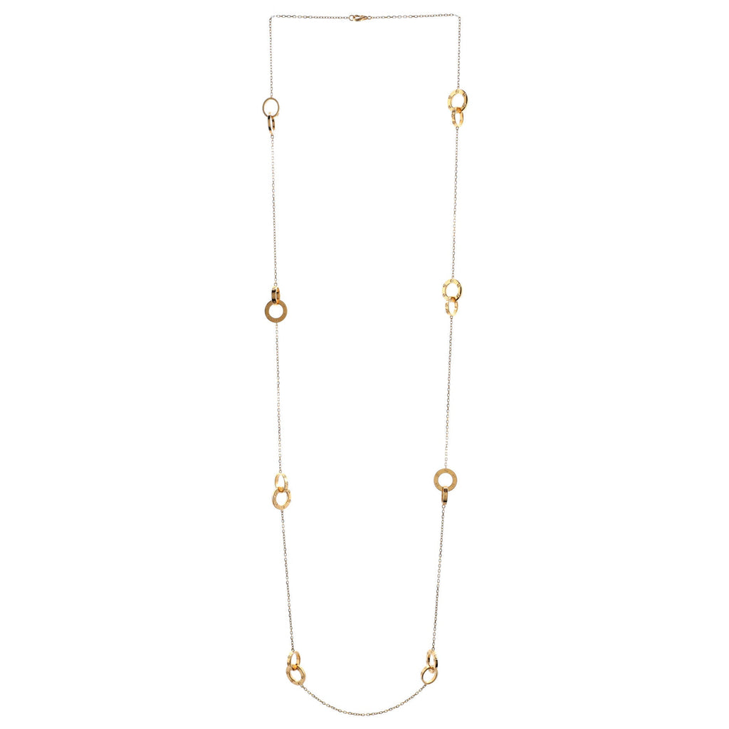 Love Interlocking Station Necklace 18K Yellow Gold