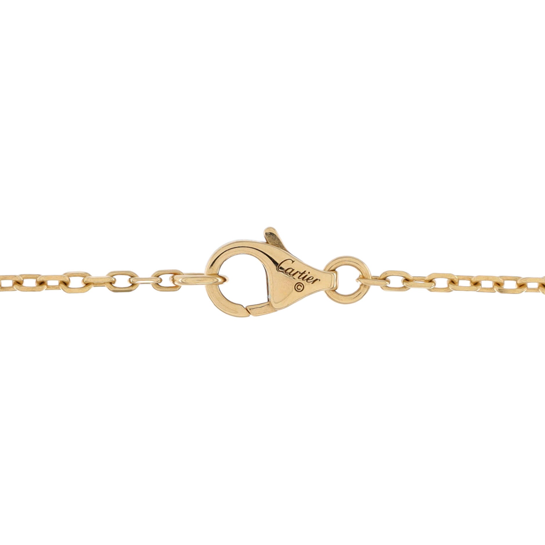 Love Interlocking Station Necklace 18K Yellow Gold