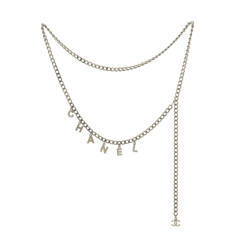 Logo Charm Chain Belt Metal 100