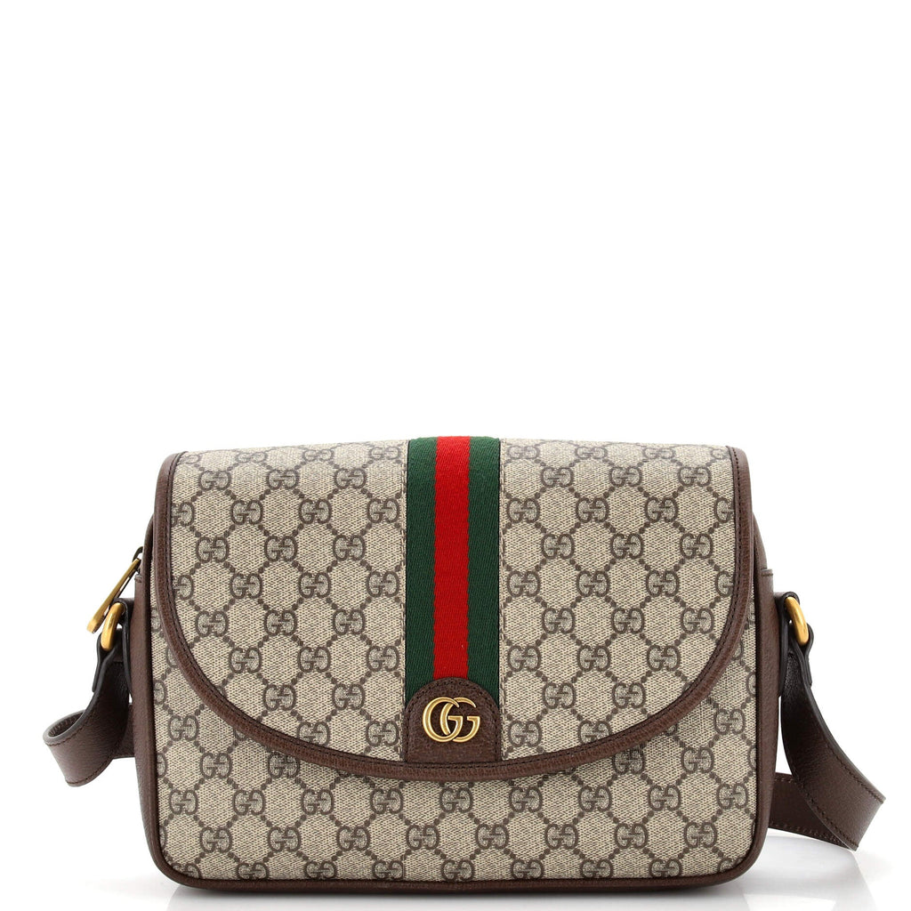 Ophidia Flap Shoulder Bag GG Coated Canvas Mini