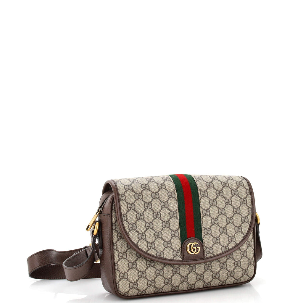 Ophidia Flap Shoulder Bag GG Coated Canvas Mini